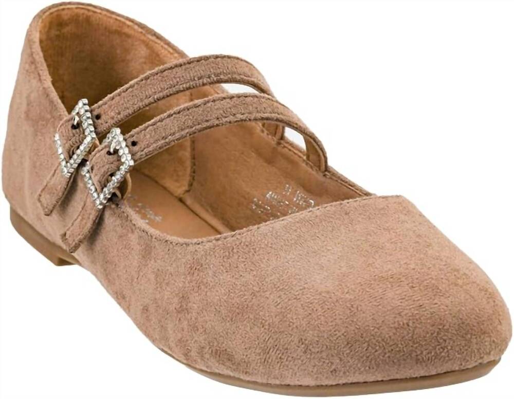NEW CORKYS FOOTWEAR women's own it flats in walnut faux suede